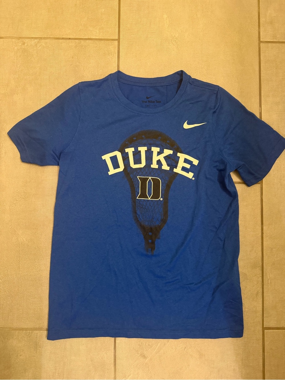 Nike Tee Royal Blue Duke Lacrosse Graphic Tee Youth Medium